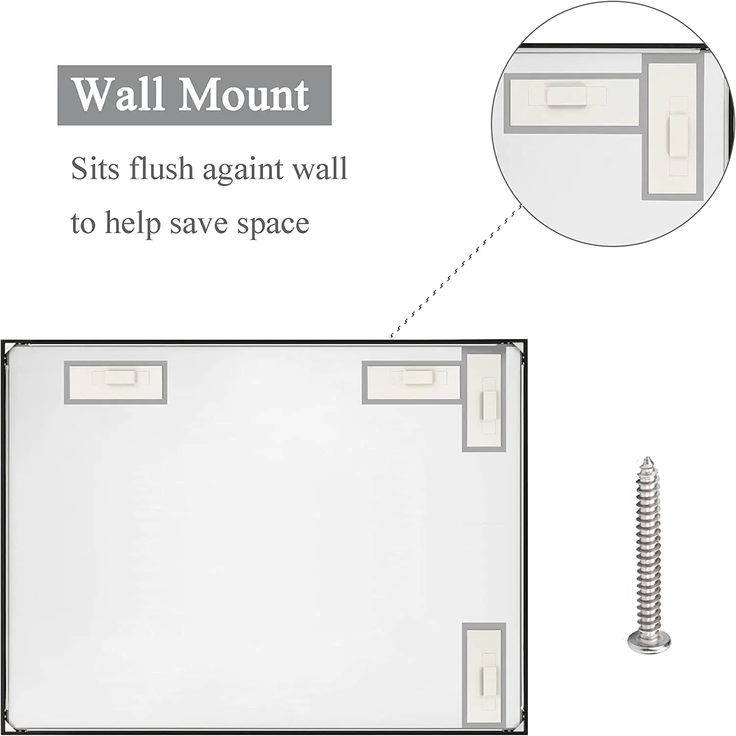 20 X 30 Inch Rectangle Wall Mirror, Aluminum Frame Rectangular Mirror for Bathroom, Vanity, Bedroom, Living Room, Entryway, Wall Mounted Horizontal or Vertical,