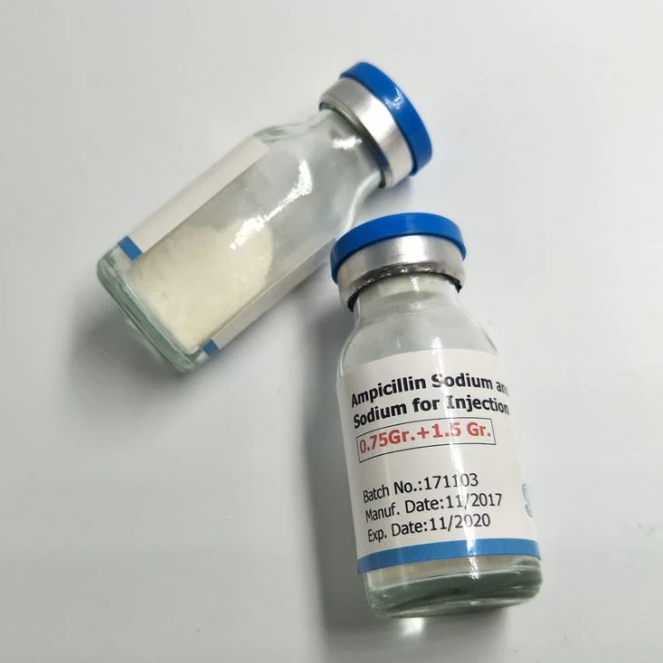 Amoxicilina Sodio y Sulbactam Sodio para inyección 0,75g 1,5g 3,0g China Pharma Proveedor