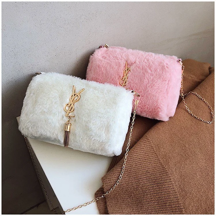 Wholesale/Supplier Ladies Good Quality Cross-Body Sling Handbag and Shoulder Fur Bag