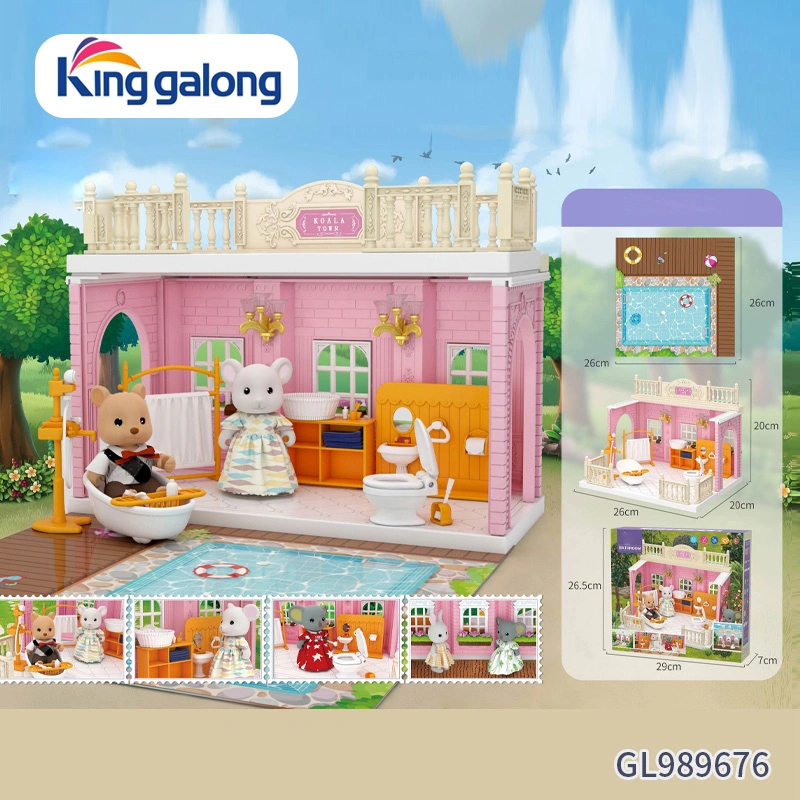 Little World Deluxe Penthouse Dream Doll House Accessories Fathor Garden لعبة دريم هاوس مع هدية رائعة خفيفة للأطفال