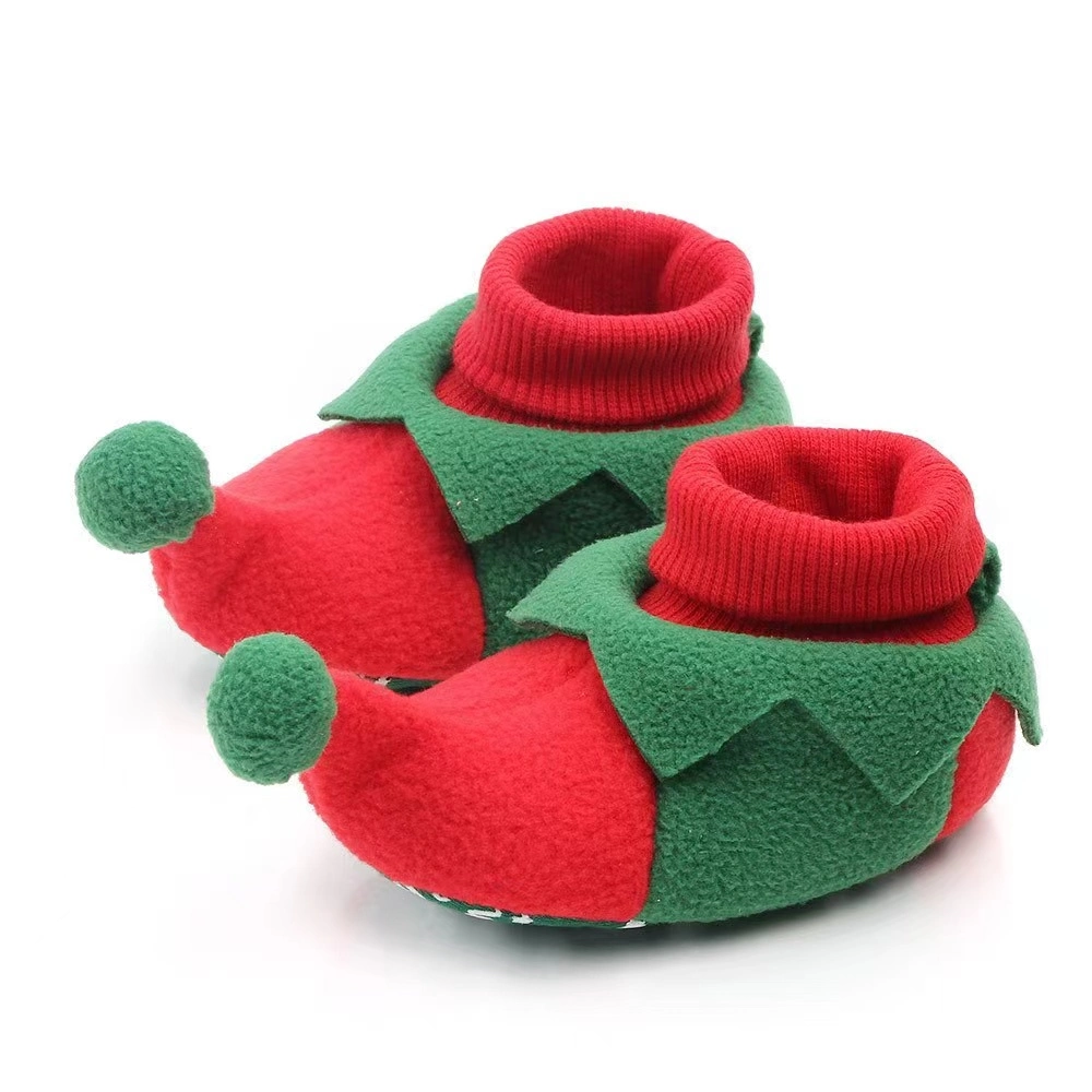 New Autumn and Winter Baby Toddler Shoes Soft Sole Velvet Christmas Gift