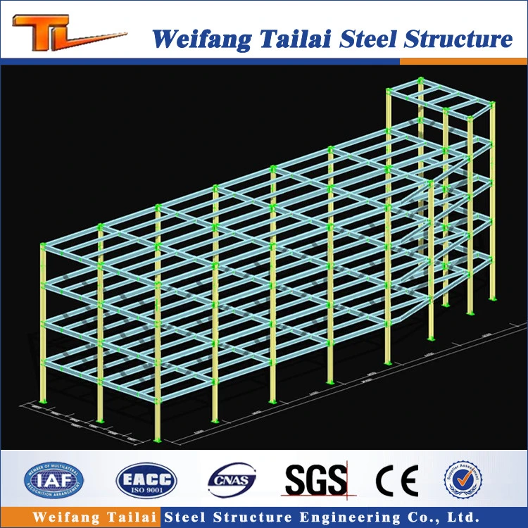 Prefabricated Steel Structure Construction for Workshop Warehouse Office and Stores with Multi Storey Building