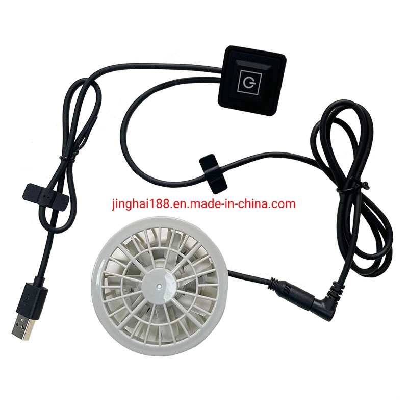 USB Plug 5V Air Conditioning Suit Small Fan, Three-Stop Temperature Adjustment, Air Conditioning Clothing Fan/Mini Fan