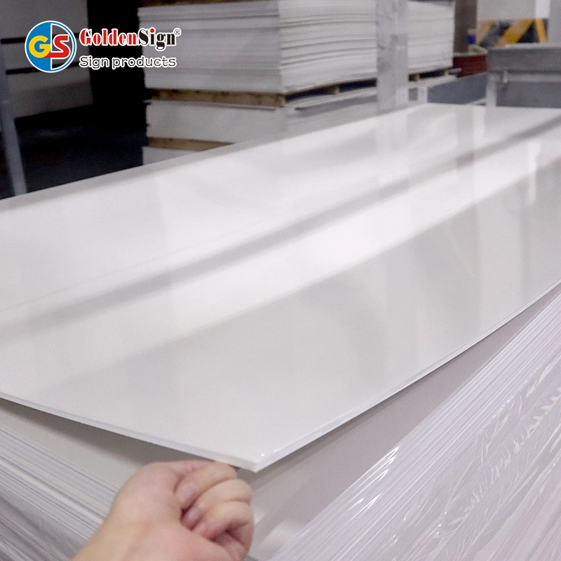 1220X2440mm White 0.70 Density Sheet 16mm PVC Foam Board Goldensign Factory