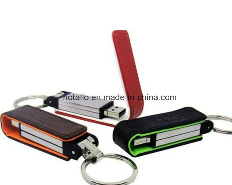 برنامج تشغيل قلم ذاكرة USB Flash من الجلد