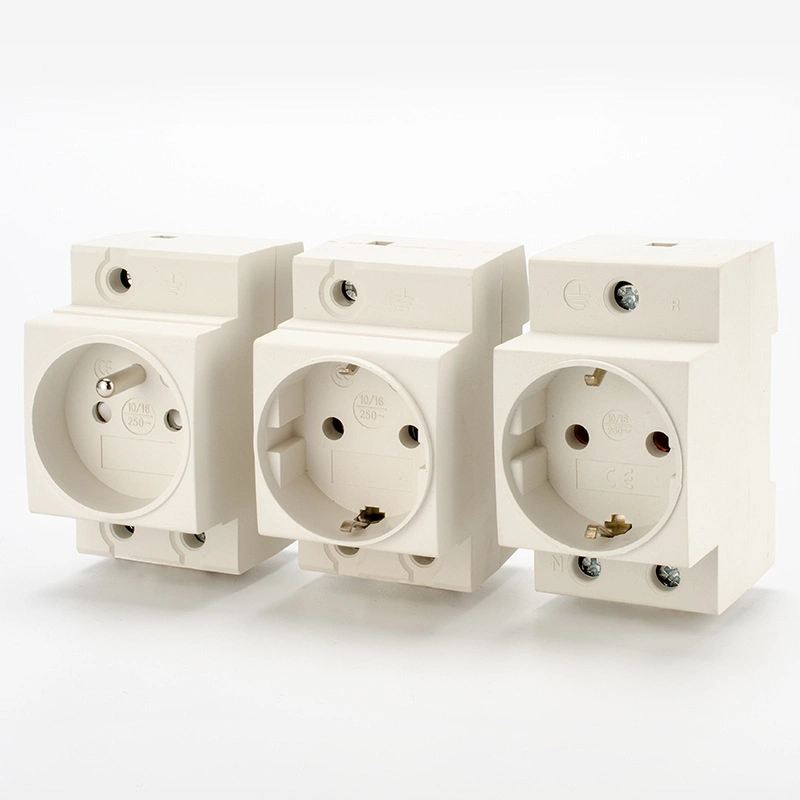 Modular Socket Germany Type DIN Rail Socket Outlet