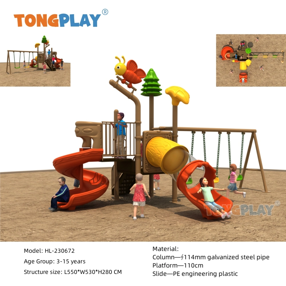 Kids Jungle Outdoor Playground Equipment Outdoor Slides Component for Playground Jungle Tour Outdoor Play Equipment