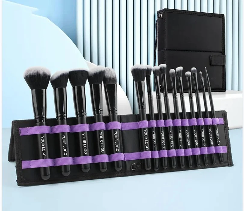 Yaeshii Custom Logo Mayoreo Premium 15 en 1 Pinceles de maquillaje Set Professional Foundation Brushes Maquillaje Cosmético