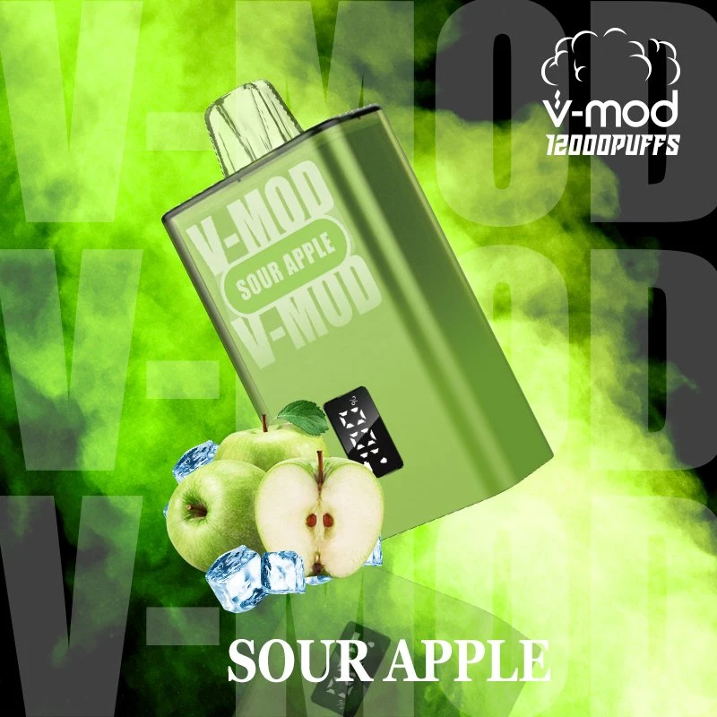 0% 2% 3% 5% Nicotine Sour Apple V-Mod 12000 Puff Disposable/Chargeable Vape Pen