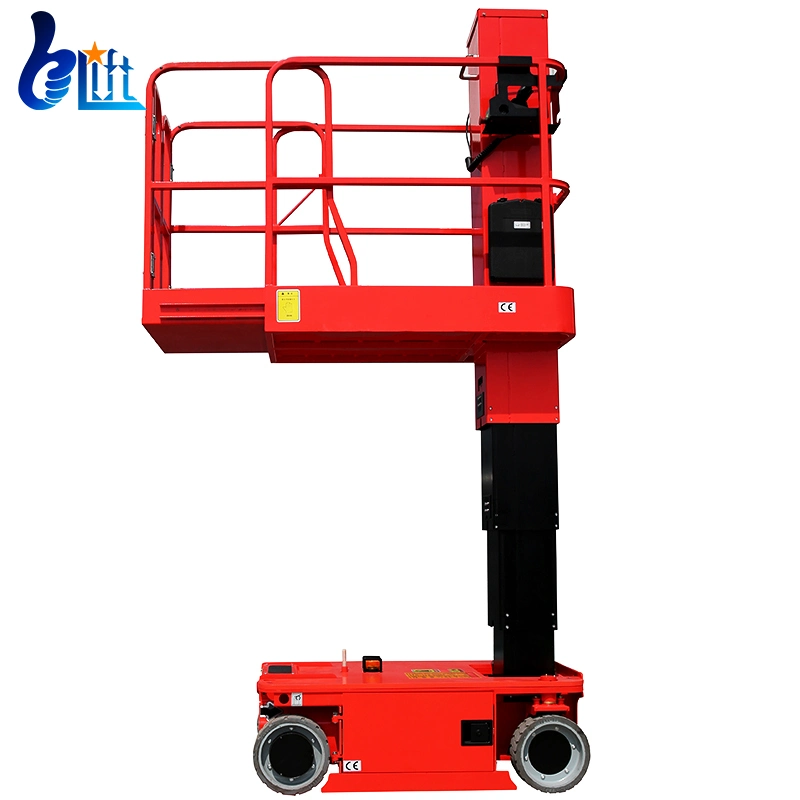 4.8m Aerial Elevated Work Platform Electric Vertical Mast Lift One Man Hydraulic Personal Lift Portable