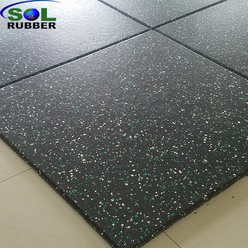 Sol Rubber Fitness Equipment Safety Rubber Gym Flooring Tile