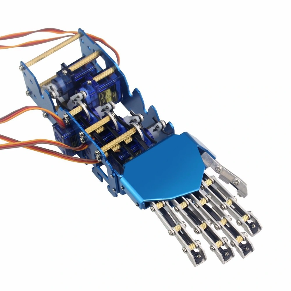 Nouveau produit 5 DOF incluent Servos robot métal main humanoid Kits de bras de préhension à cinq doigts pour kits Arduino