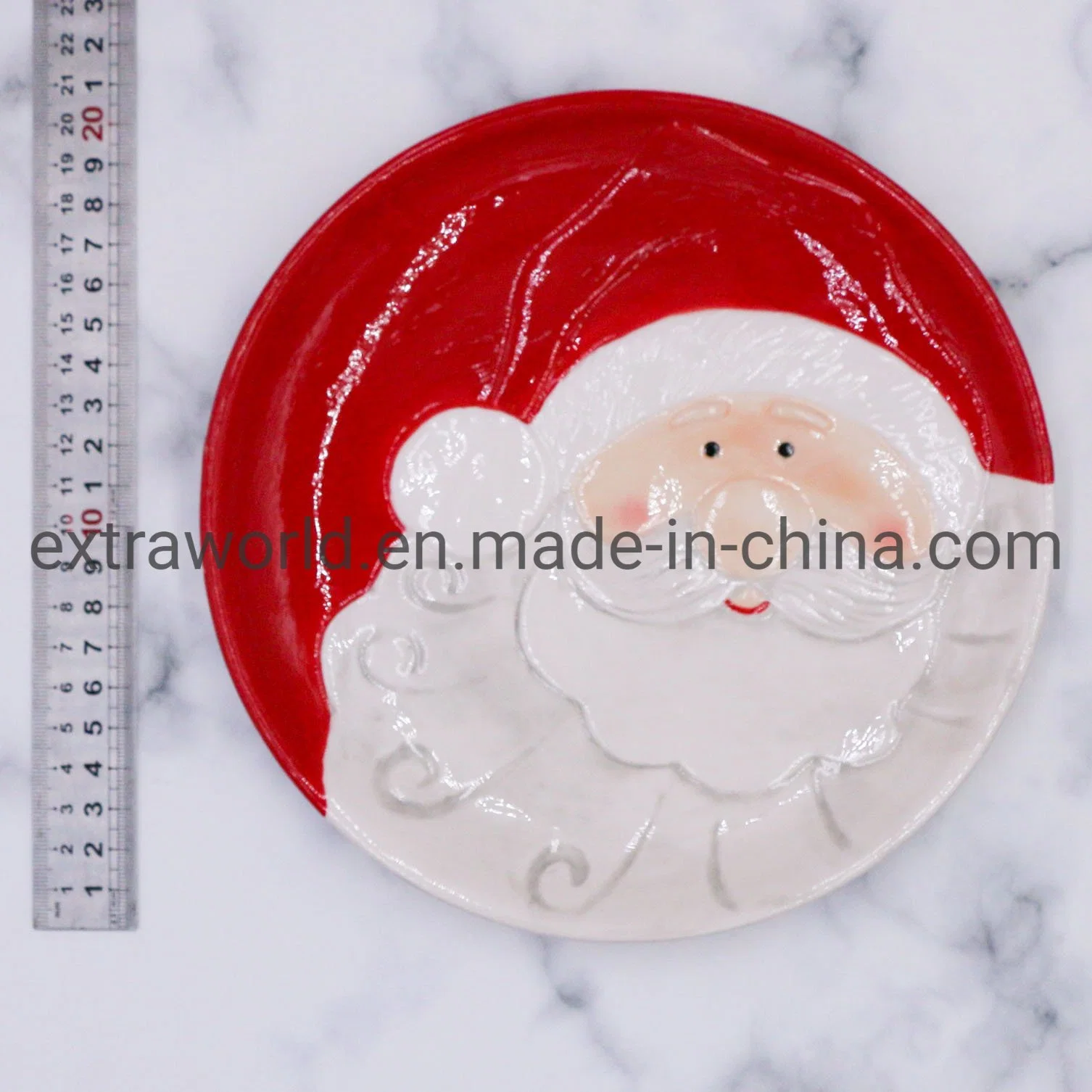 Wholesale/Supplier Ceramic 8 Inch Round Plate Dinnerware for Christmas Her Gift