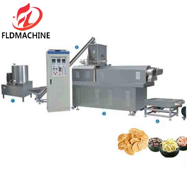 Operation Flexibly Corn Flake Breakfast Cereal Processing Line