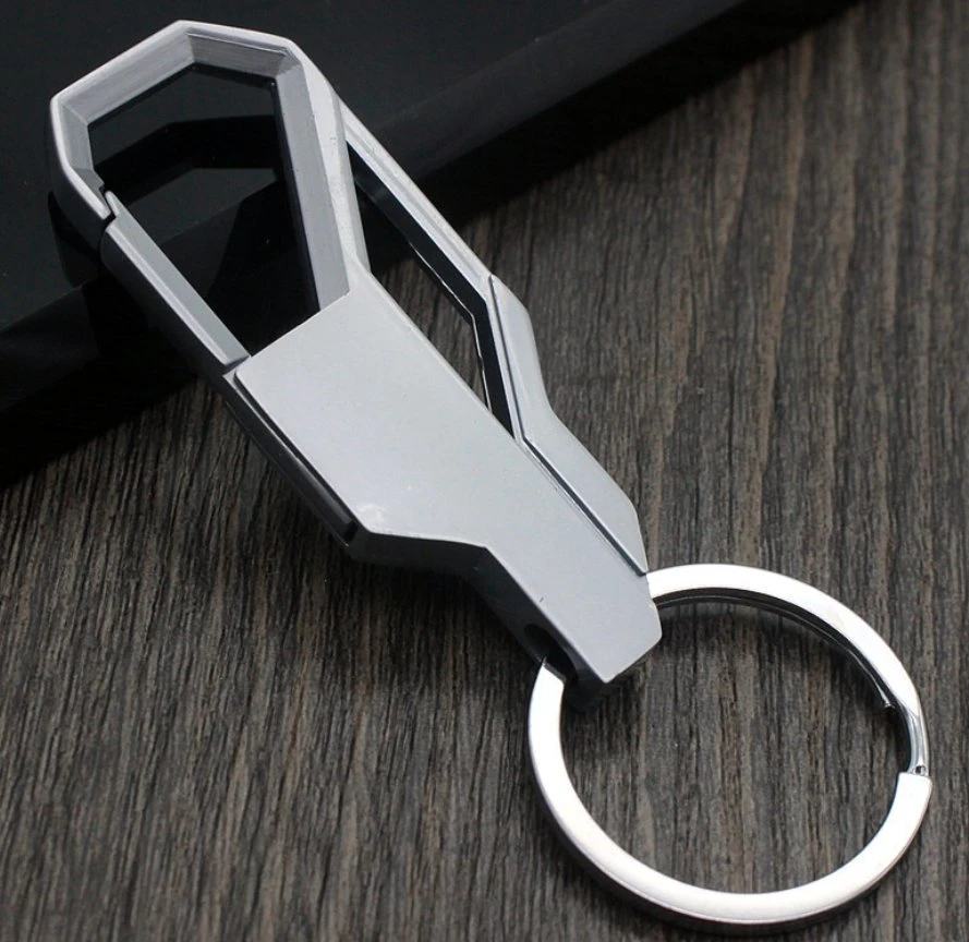 Custom Laser Logo Hombre y Señoras coche Metal Key Ring Cadena de llaves