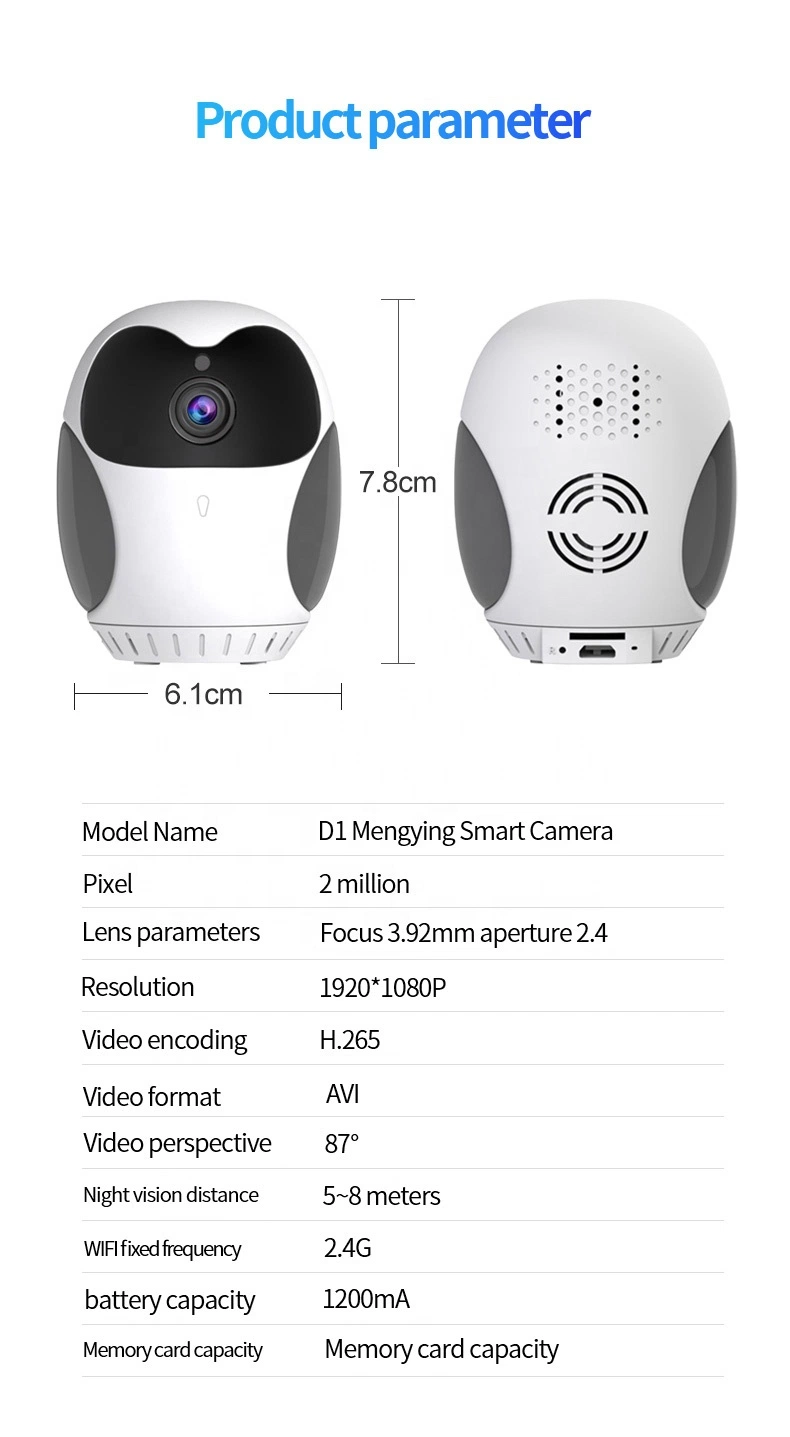 Gira 360 grados de visión nocturna automática de la cámara WiFi de Intercomunicación de voz de zoom de 4X Ai Detección Inteligente de Movimiento (wc010b)