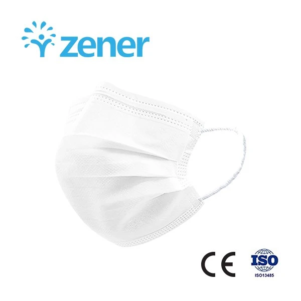 Mascarilla quirúrgica desechable Earloop,CE,ASTM,Bfe,Pfe,prevención de la epidemia,Factory Outlet,98+Melt-Blown,Blue-White Tela,Pure-White medicas aparato,transpirable