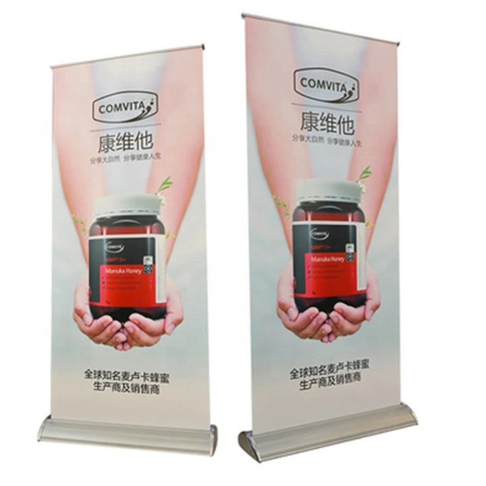 Retractable Wide Base Single Side Pop up Display Roll up Banner Stand