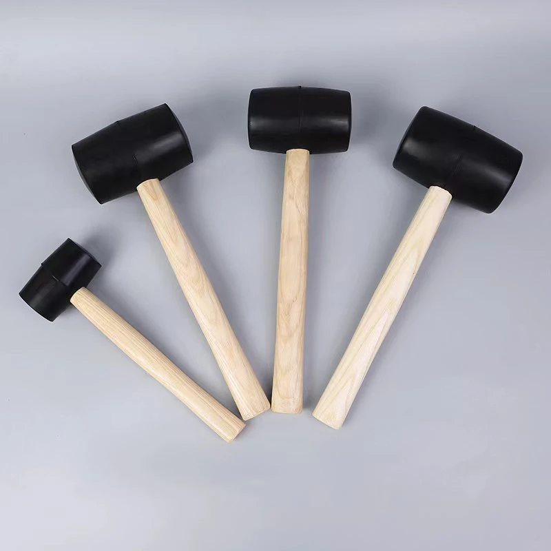 Fiberglass Handle White Double-Headed Rubber Head Rubber Sledge Rubber Hammer