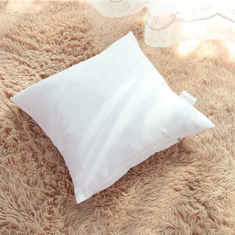 China Proveedor mayorista White Microfiber 7D siliconized Hollow Poliester Ball Fiberfill 50X50cm Hotel / Casa Sofá relleno cojín Core In Envasado al vacío