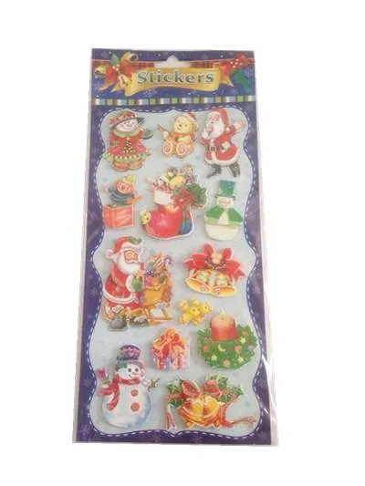 High quality/High cost performance  Christmas Cartoon Cute Bubble Puffy Stickers Label