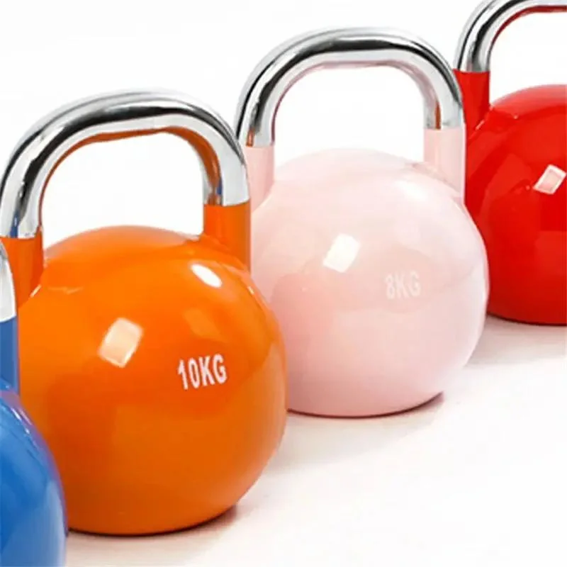 Factory Direct Supplier Color Cast Iron Custom Logo Competition Fitness Kettlebell