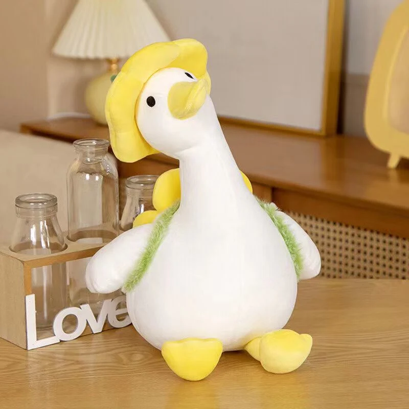 Cute Flower Duck Plush Toy School Duck Kids Toy Back Flower Bag Little Yellow Duck