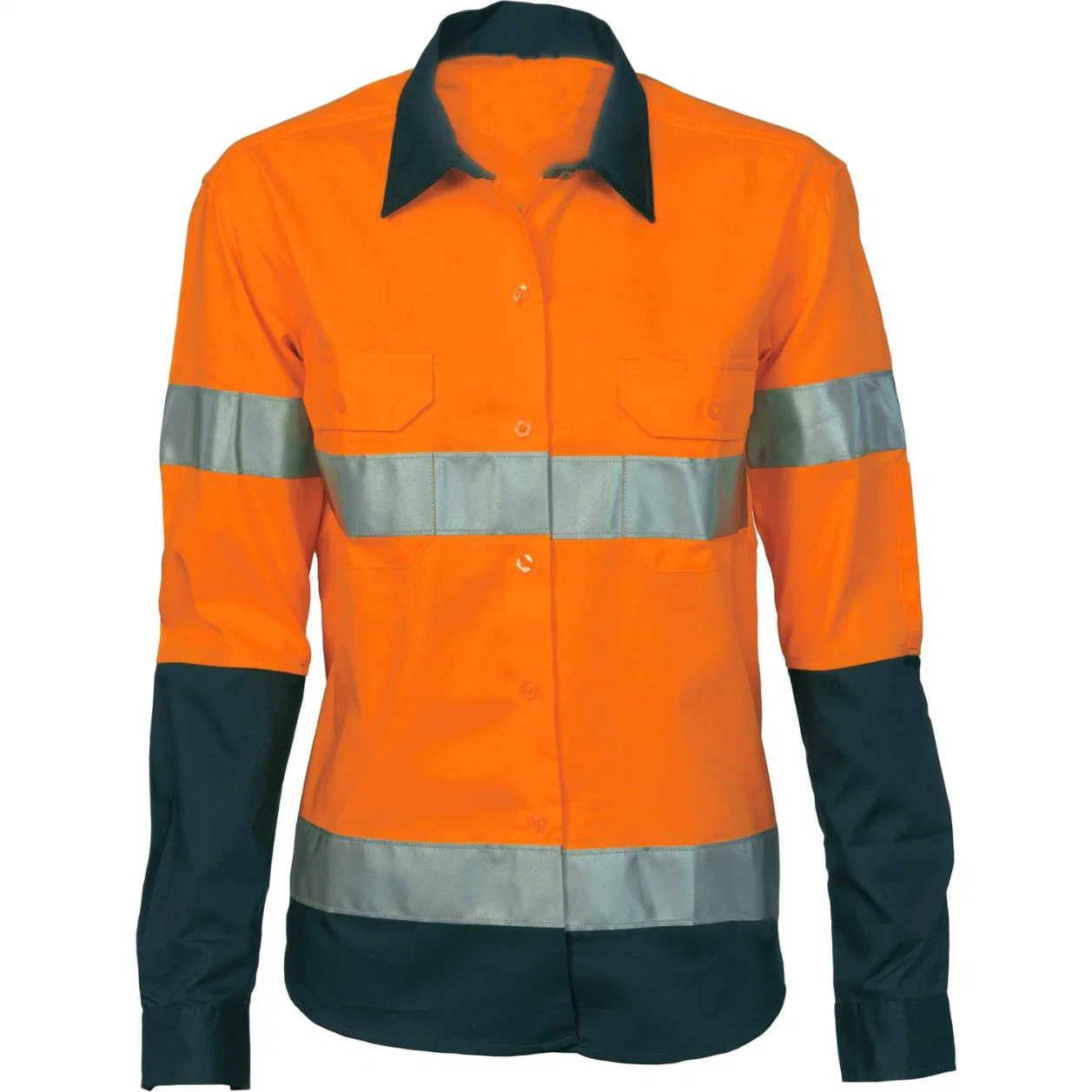 Fluorescent Orange Customized Protective Work Shirt