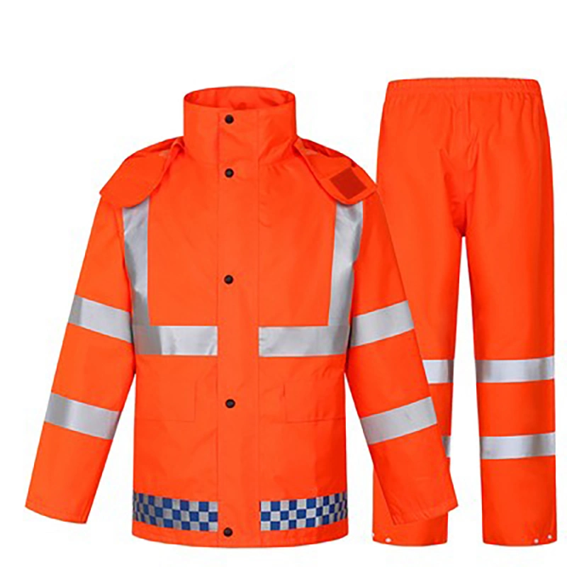 Vêtements d'extérieur imperméables Combinaison de travail réfléchissante à long manteau de sécurité pour adultes travaillant dans les mines.