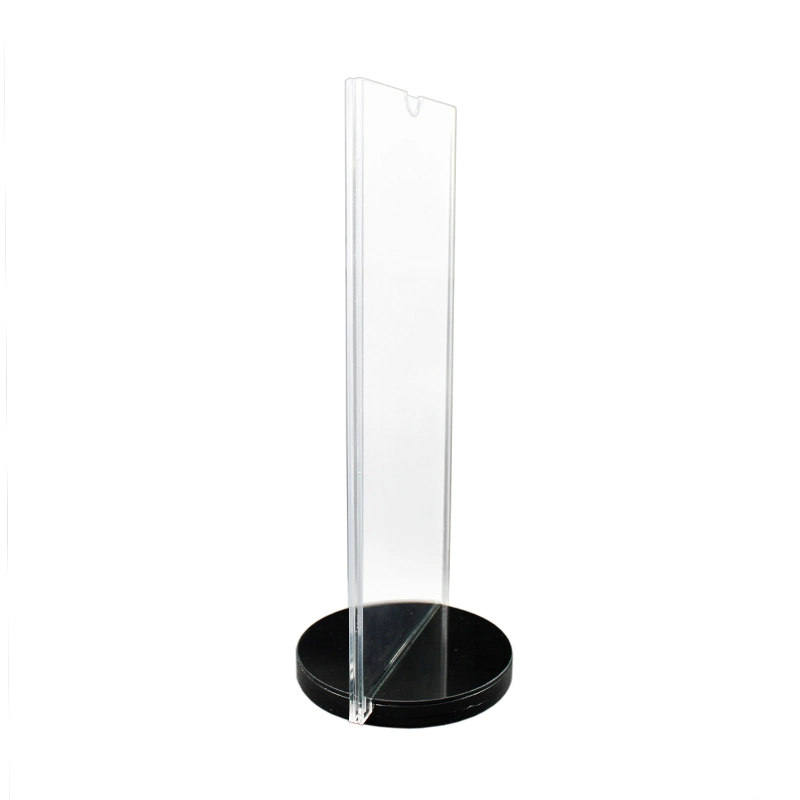 Acrylic Rotating Circular Sign Holder Display Stand with Round Base