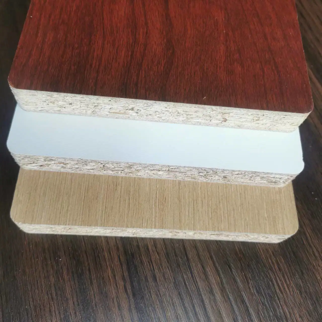 Wood Grain White Black Melamine Particle Board 18mm 20mm