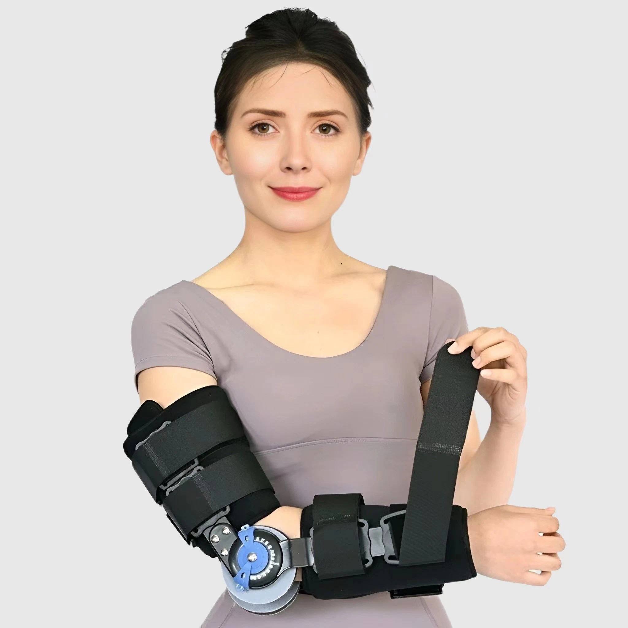 Hinged Elbow Hinge Arm Brace Immobilizer Stabilizer Splint Injury Recovery Support ROM Adjustable Elbow Imobilizer