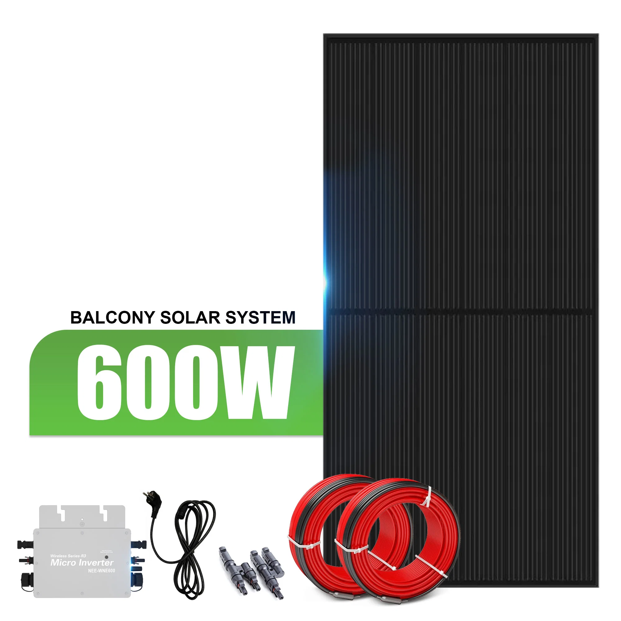 Neexgent Balkonkraftwerk 800W Solar System Balcony 600W Complete Balcony Balkonkraftwerk Plug & Play