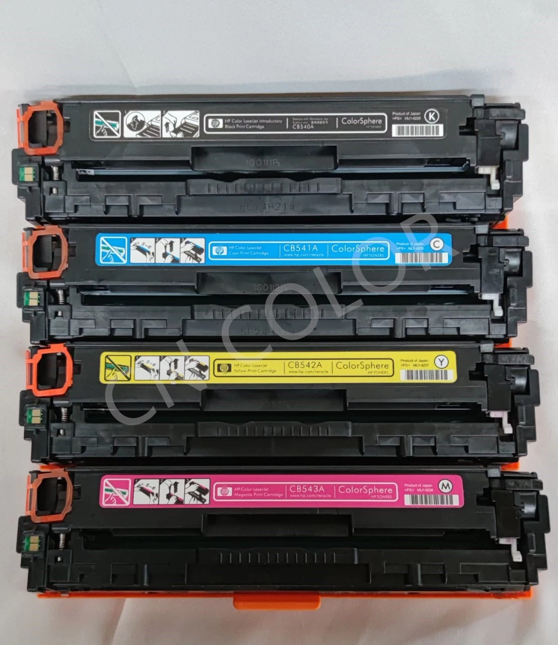 Original 125A Toner Cartridges CB540A/CB541A/CB542A/CB543A Color Laser Toner for HP Laserjet Printer Cp1215/1515/1518/Cm1312/Cm1512