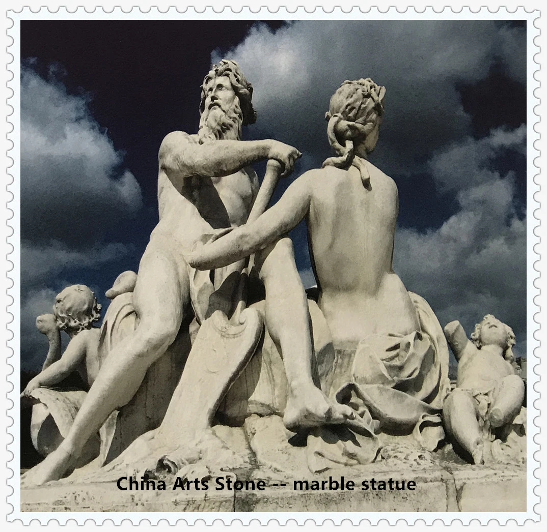 European People Statue by Marble Carving