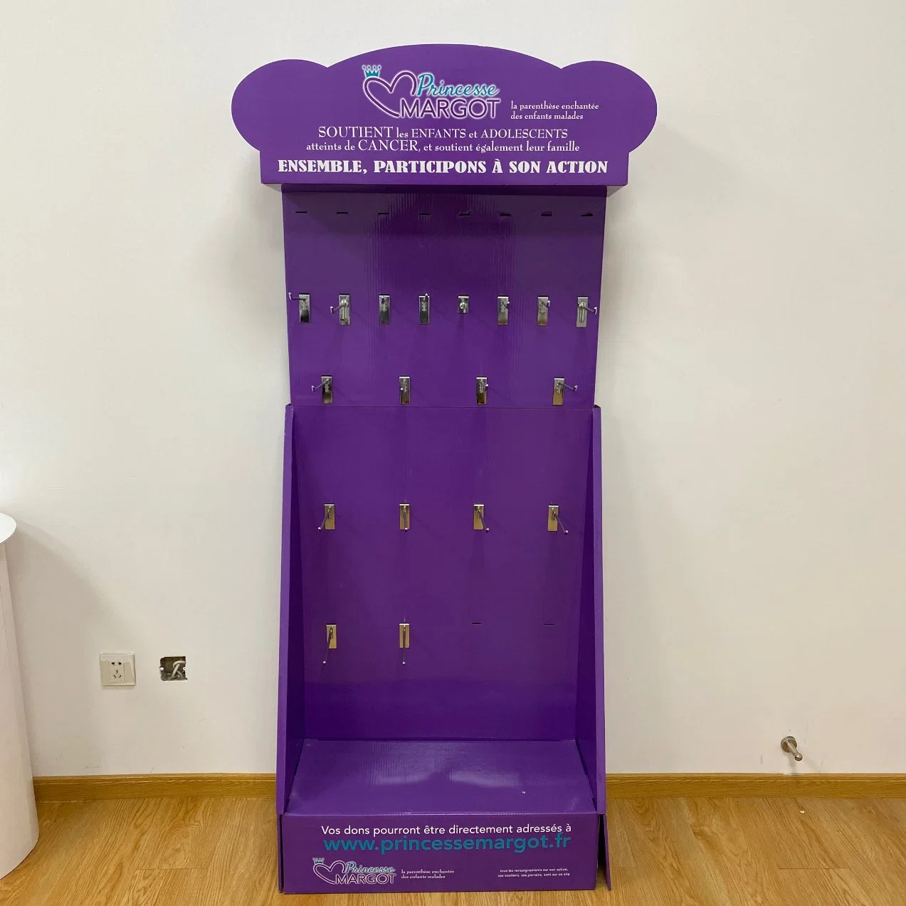 Top Quality Custom Cardboard Display Hook Rack, Metal/Plastic Hook Display Stands