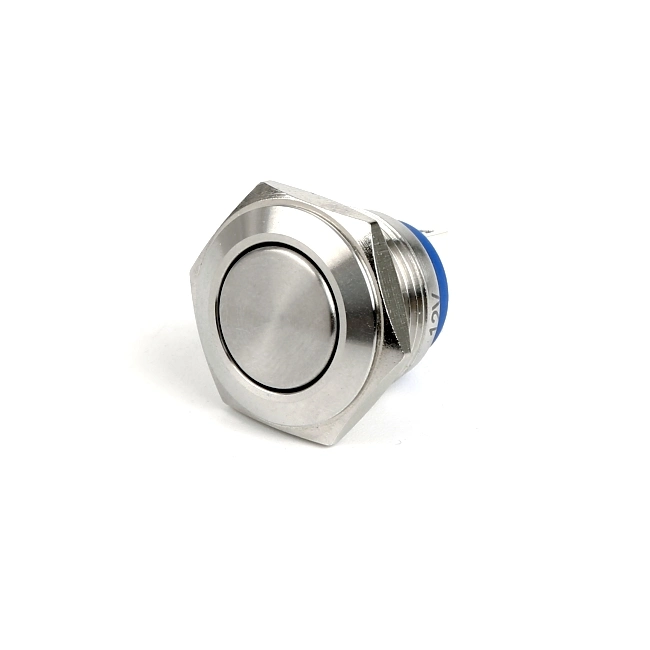 16mm Stainless Steel/Nickel Plated Brass Push Button Switch