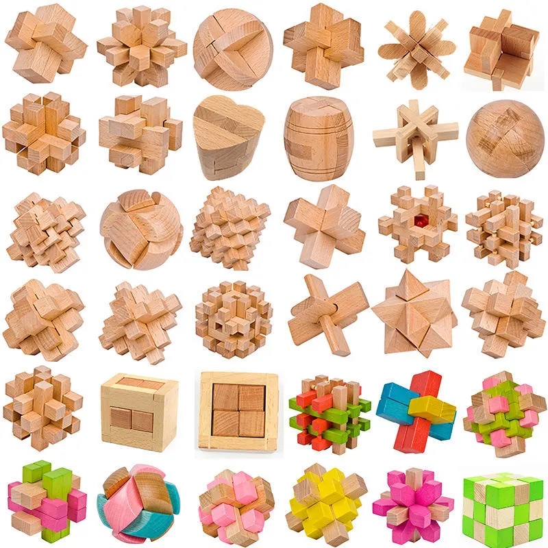 Educational Toys Brain Early Exploitation Small Birthday Gift Kongming Lock Wooden Toys