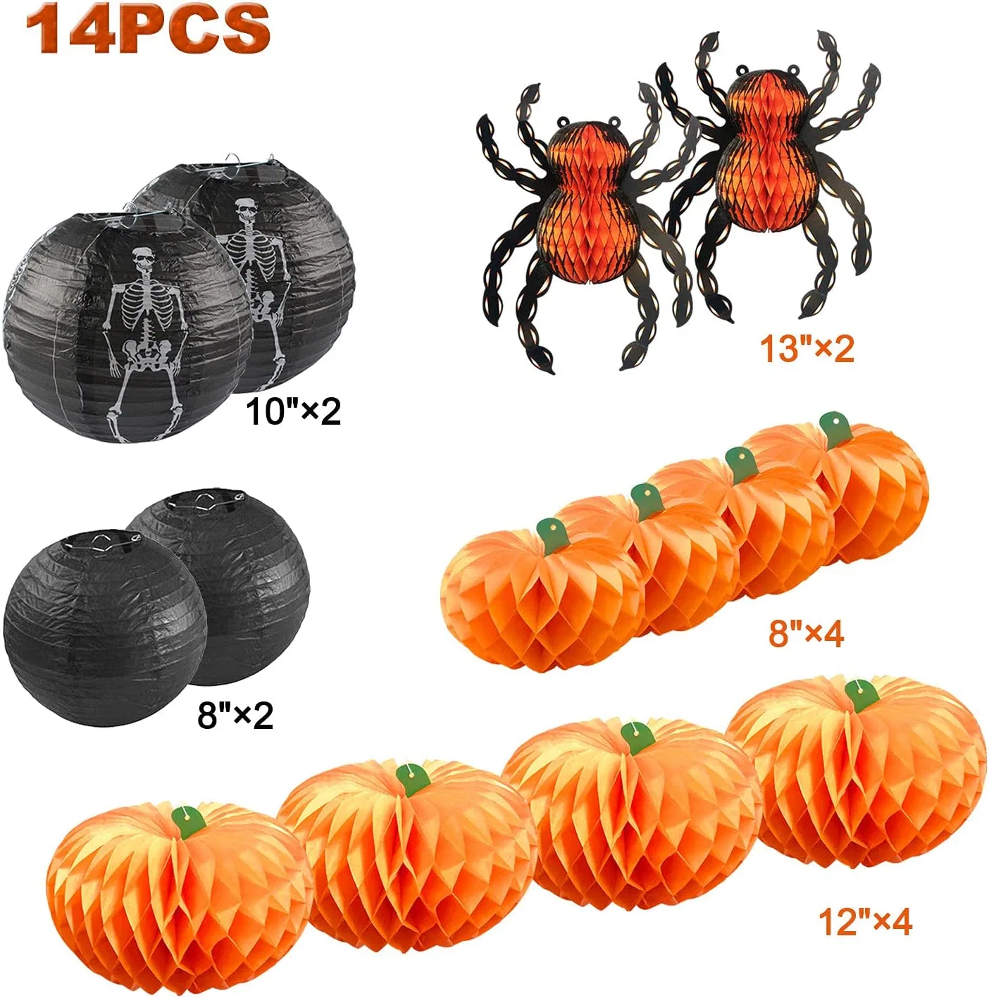 Tissue Paper Pumpkin 3D Honeycomb Pumpkins for Halloween Thanksgiving Party Favor Fall Festival Supplies