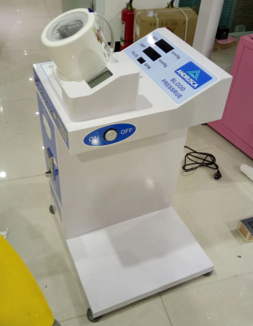 Coin-Operated Blood Pressure Monitor Scale with Printer Blood Pressure Meter