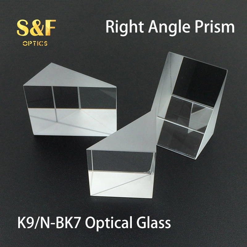 S&amp;F stock K9 verre optique prisme 2 PCS de 15X15X15X15mm Prisme à angle droit pour réflexion d'image optique