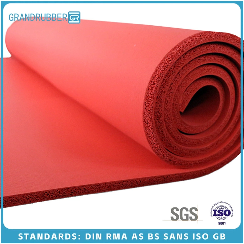 OEM Size Abrasion Resistant Rubber Floor Hypalon Fabric Silicone EPDM Cr SBR Mat Sheet for Gym Door