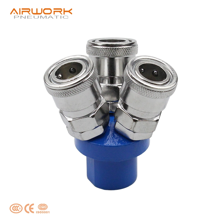 Smv Pneumatic Fitting C Type Two Way Quick Coupling Connector Coupler for Air Compressor