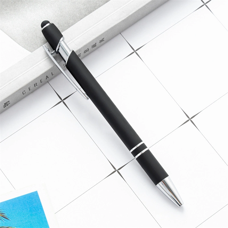 Personalized Gift Metal Ball Pen Press Aluminum Touch Screen Pen Printing Logo