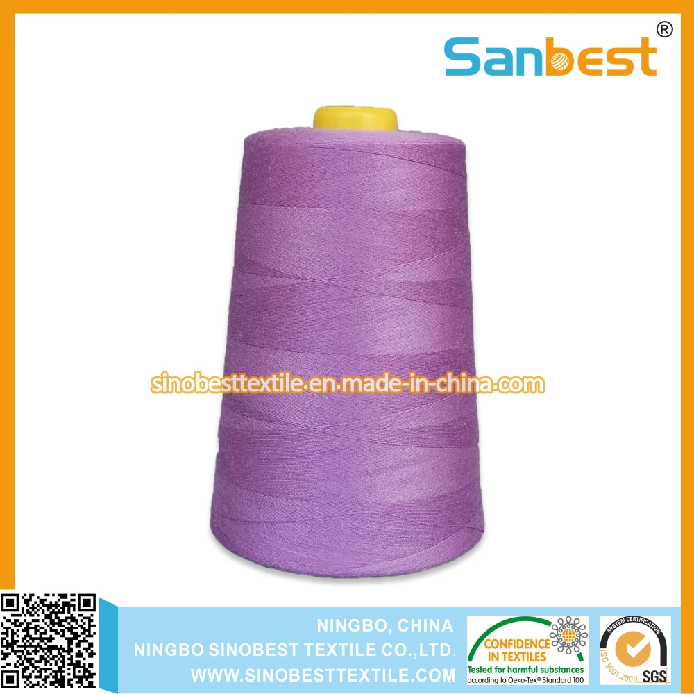 100% Cotton Wrapped Poly Core Sewing Thread for Jeans