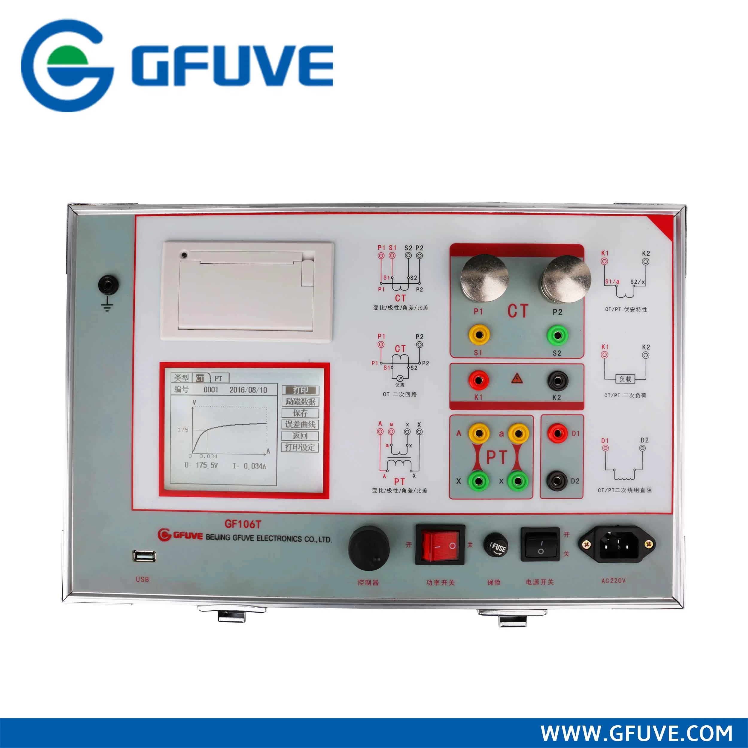 GF106t Class 0.05 1000A 2500V Full-Automatic Portable CT Current Transformer Tester