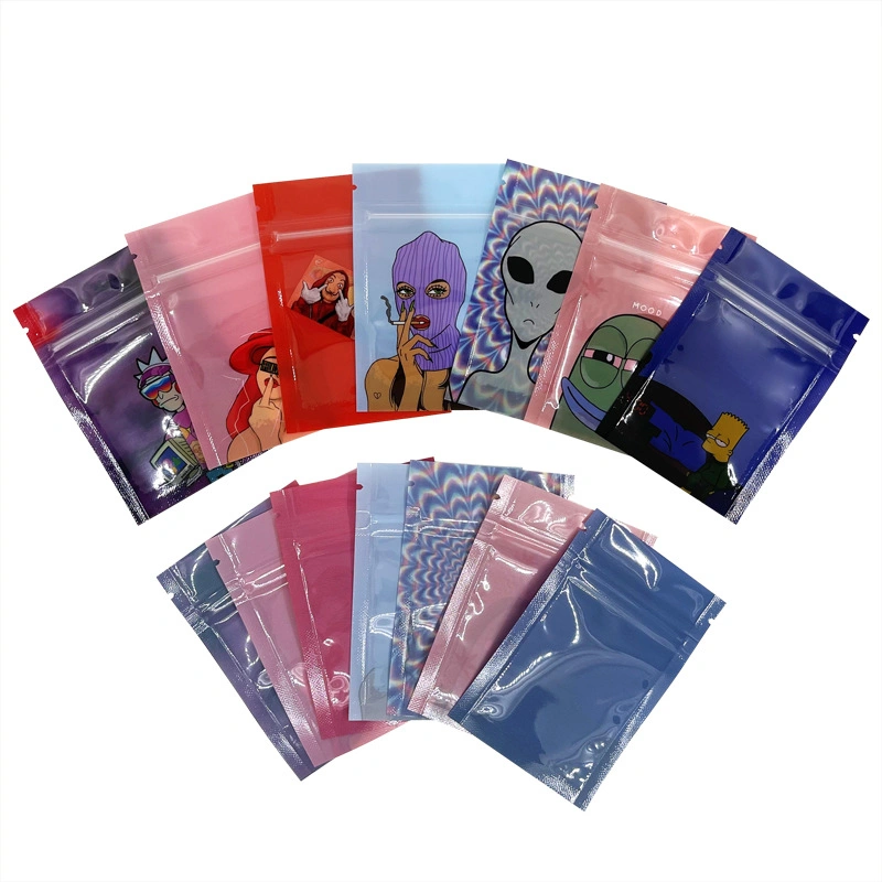 Olor de la prueba de impresión personalizados bolsas de Mylar Pacakaging 1G 2G 3,5G de grado alimentario de caramelos de té de flores secas de almacenamiento de Snack