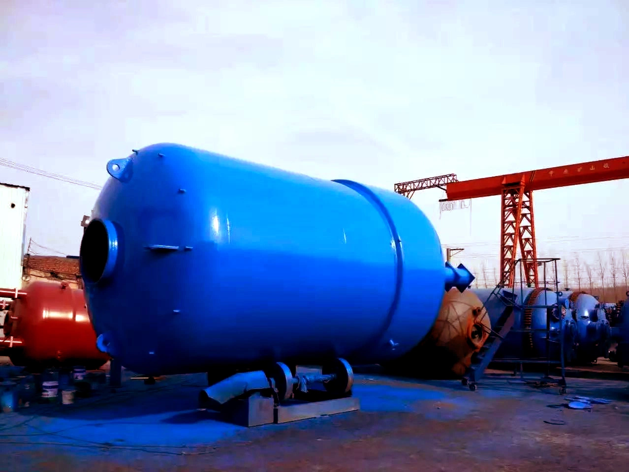 Vertical Horizontal Ss Ms Carbon Steel Q235 Q345 Glass Lined Storage Tank/Vessel/Receiver