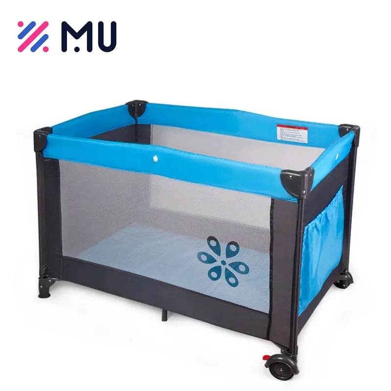 Basic Designs Side Open Foldable Compact Playard Baby Metal Cot Bed