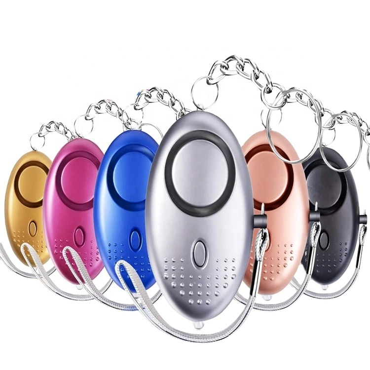 2021 Self Defense Emergency Key Ring Safety Equipment Anti Wolf Spray Personal Alarm Safe Sound 140dB Self-Defense Set Keychain with LED Lights for Women Girls